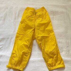 Yellow Kids Rain Pants